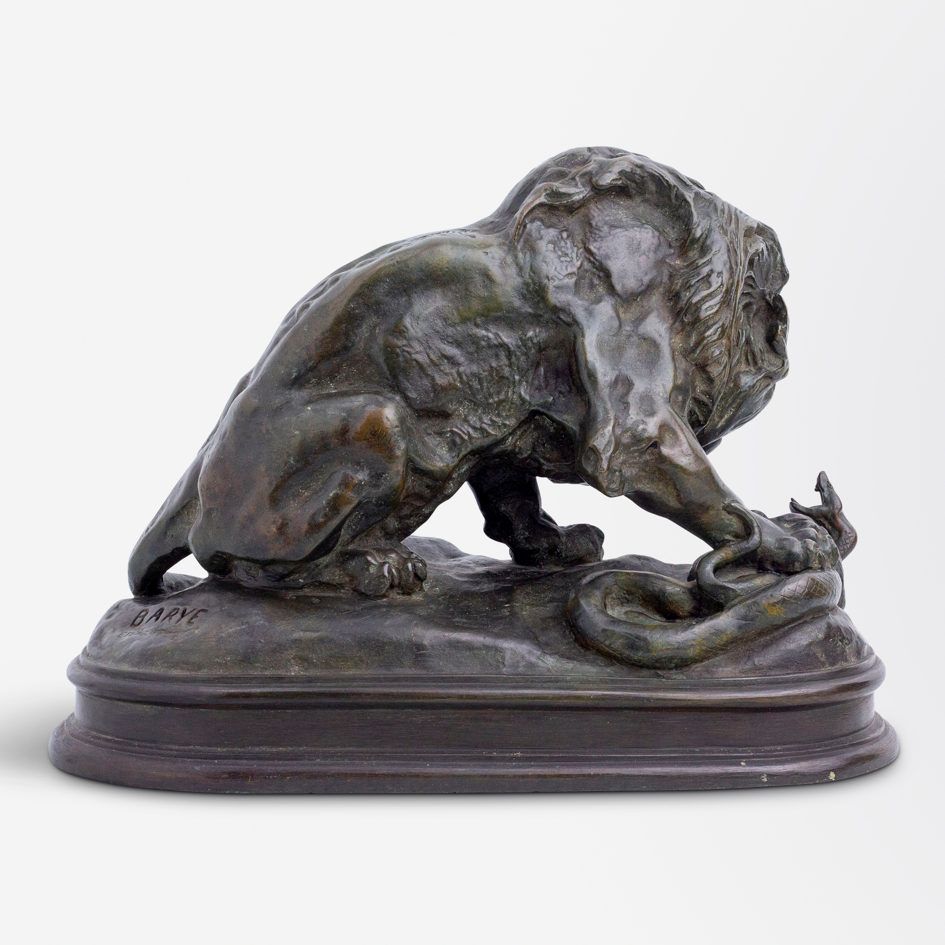 Lion et Serpent Bronze by Antoine-Louis Barye