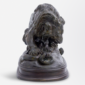 Lion et Serpent Bronze by Antoine-Louis Barye