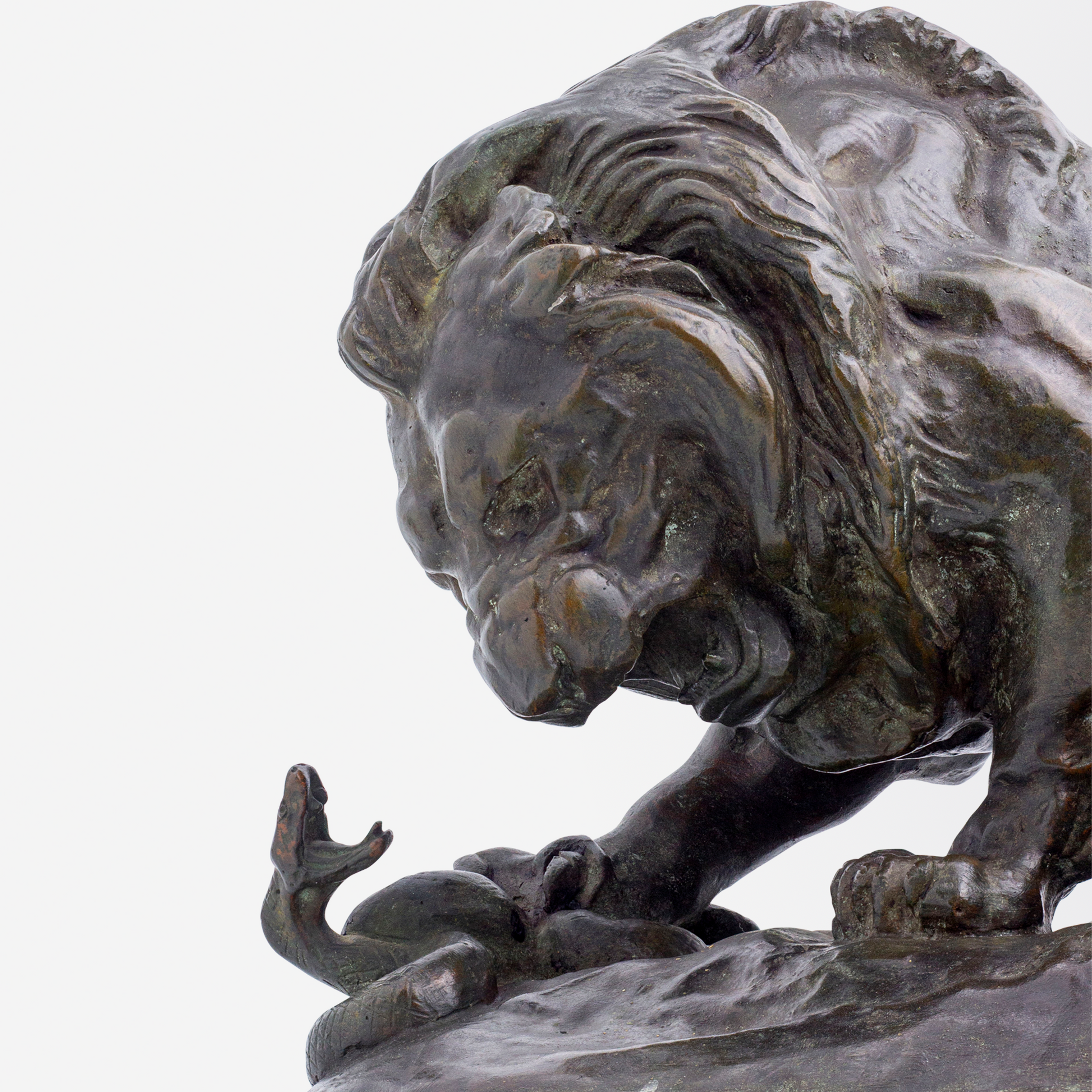 Lion et Serpent Bronze by Antoine-Louis Barye