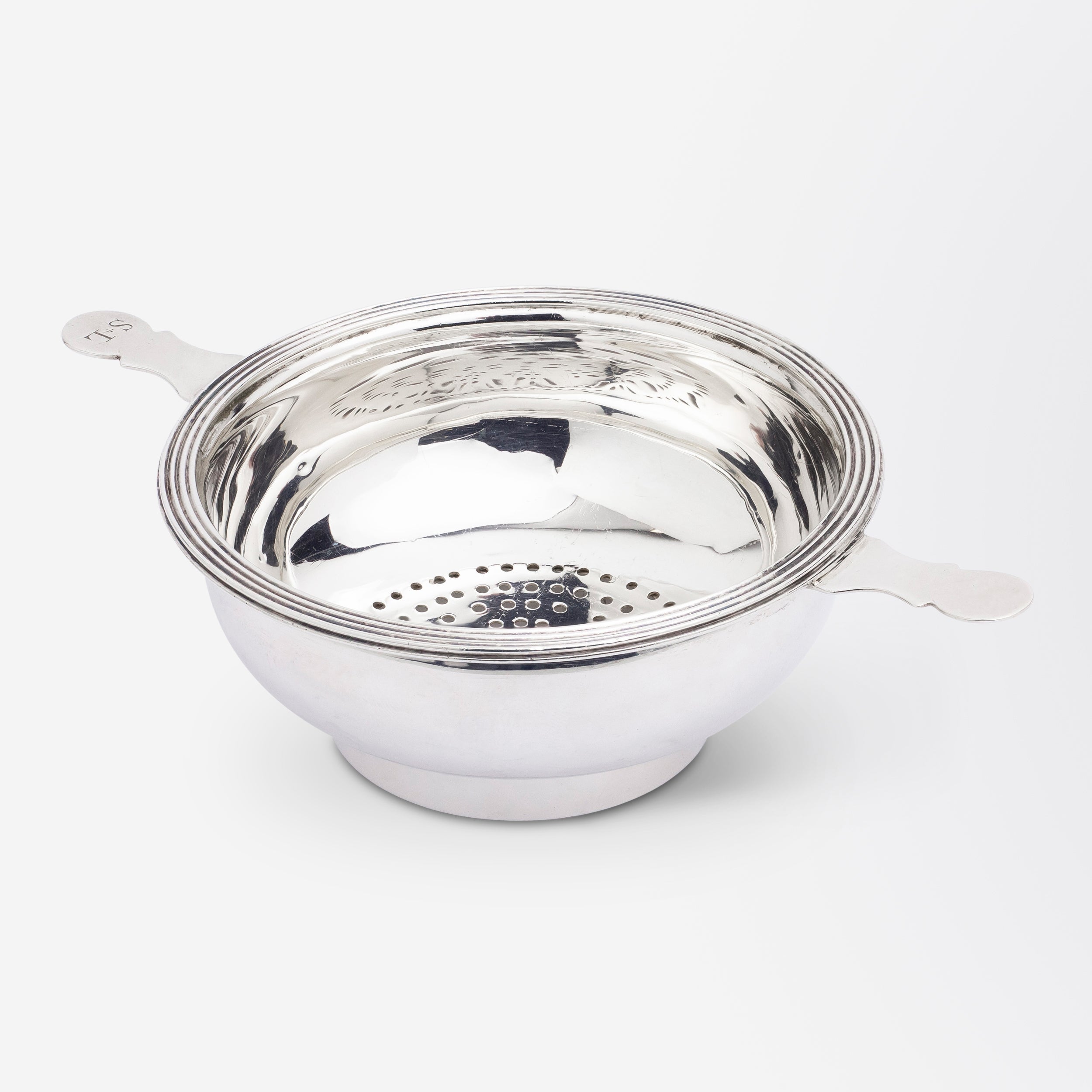 George III Sterling Silver Tea Strainer by Peter & Ann Bateman