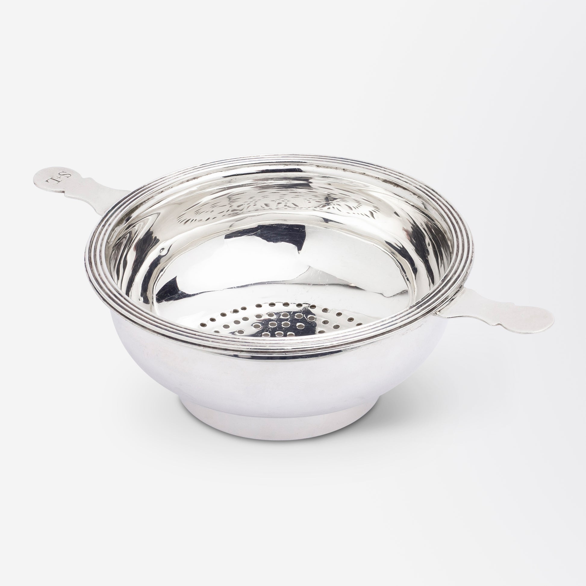 George III Sterling Silver Tea Strainer by Peter & Ann Bateman