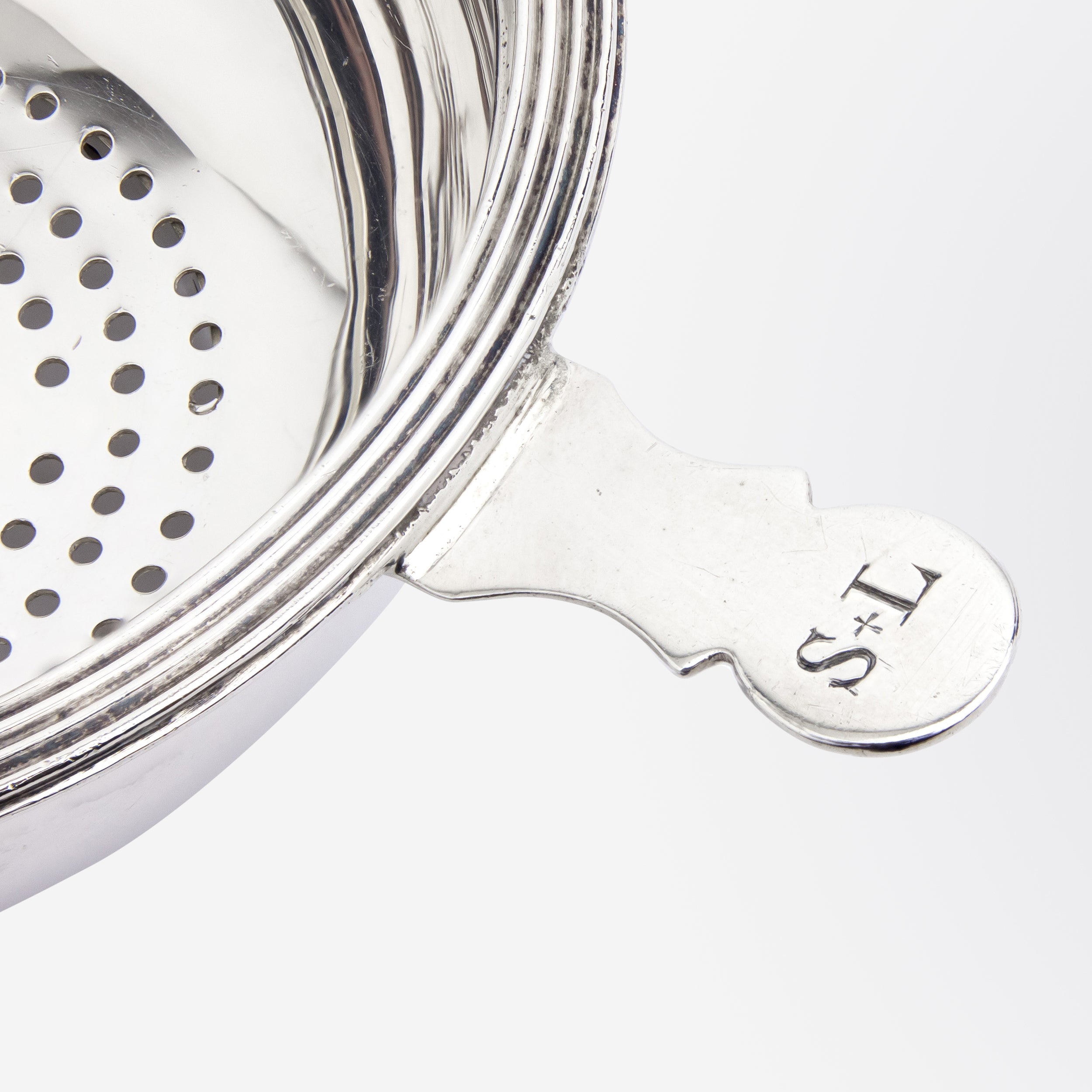 George III Sterling Silver Tea Strainer by Peter & Ann Bateman