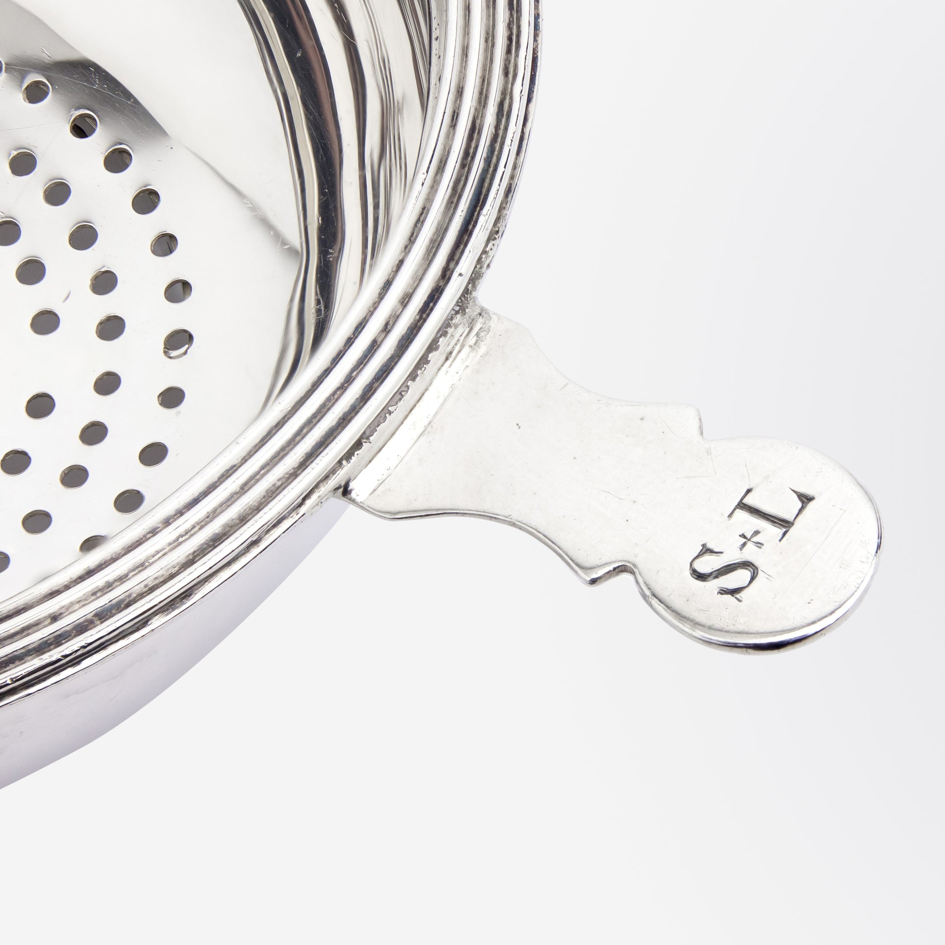 George III Sterling Silver Tea Strainer by Peter & Ann Bateman