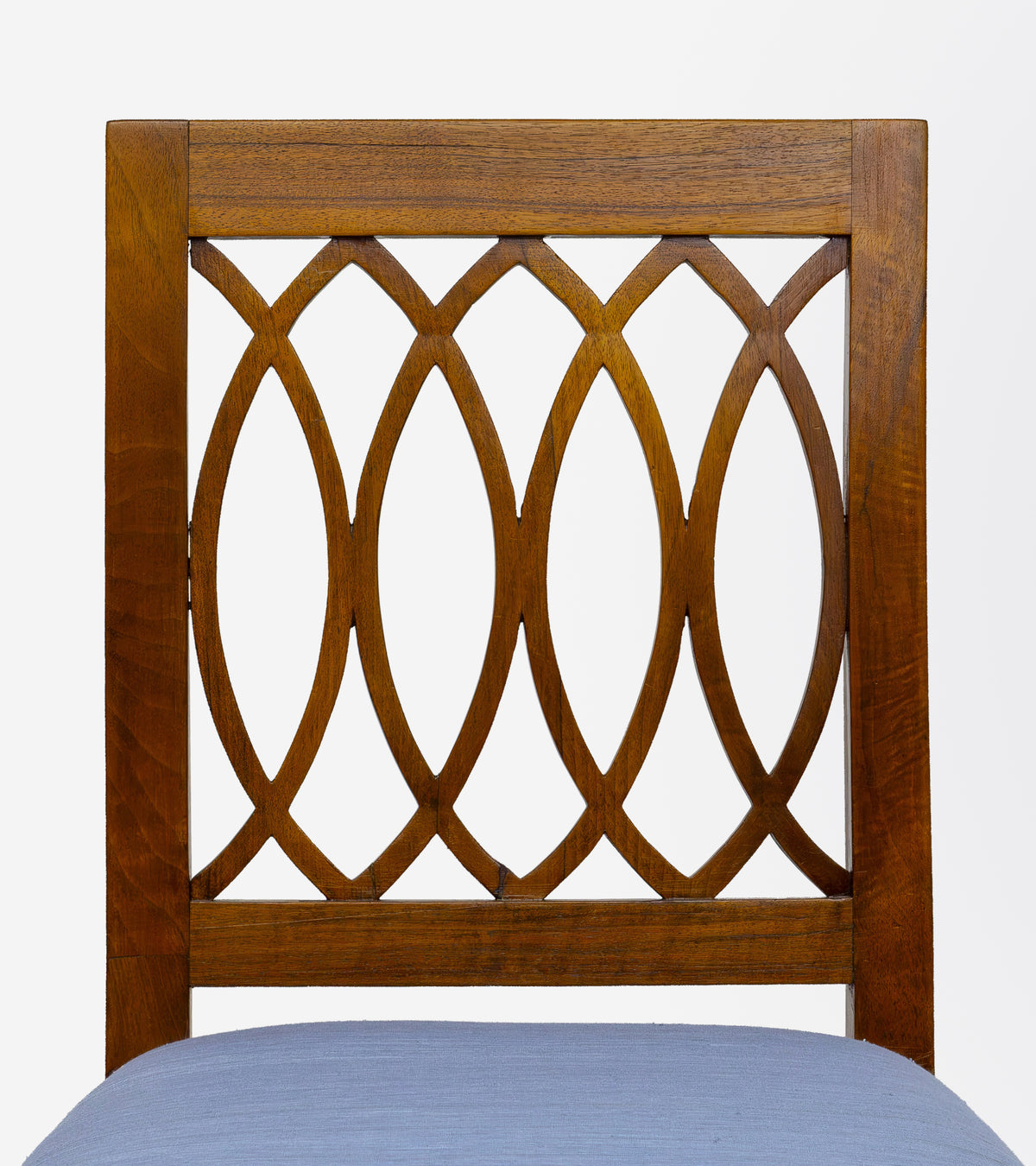 Pair of Elmwood Biedermeier Chairs in Jim Thompson Upholstery