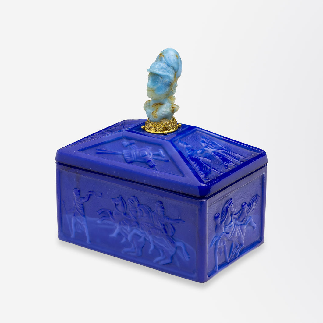 Lapis Glass Sarcophagus Box by Turiet & Bardach