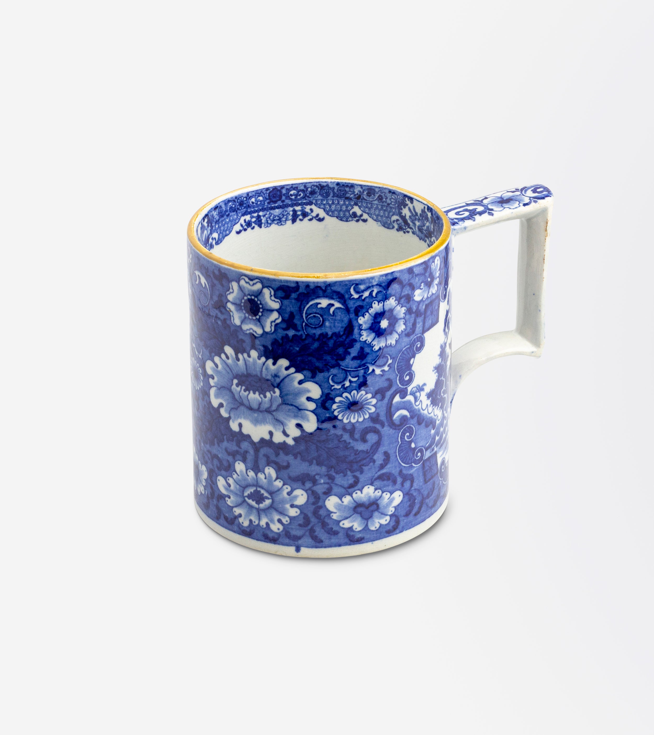Early 19th Century, English, Blue and White Tankard