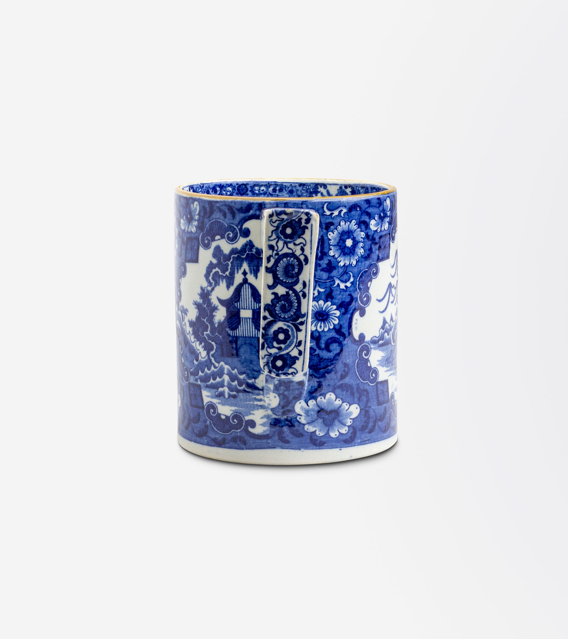 Early 19th Century, English, Blue and White Tankard