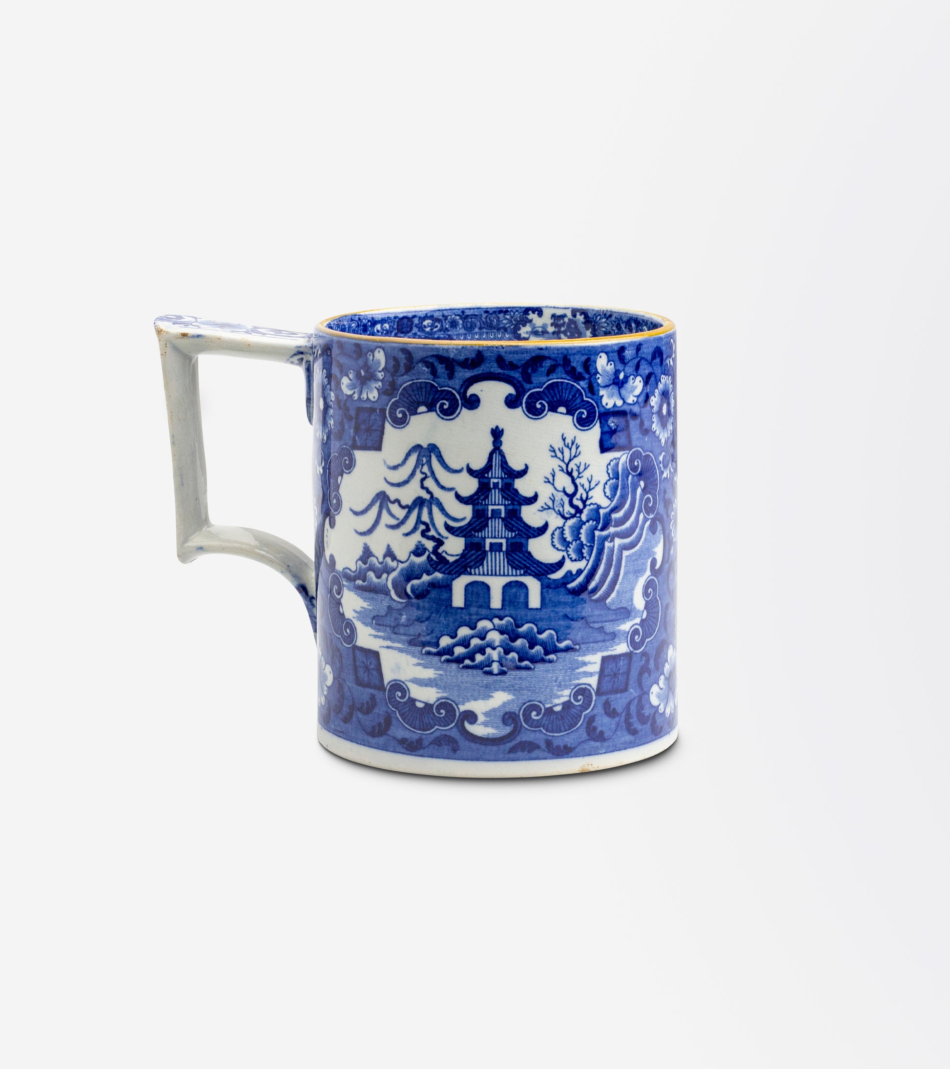 Early 19th Century, English, Blue and White Tankard