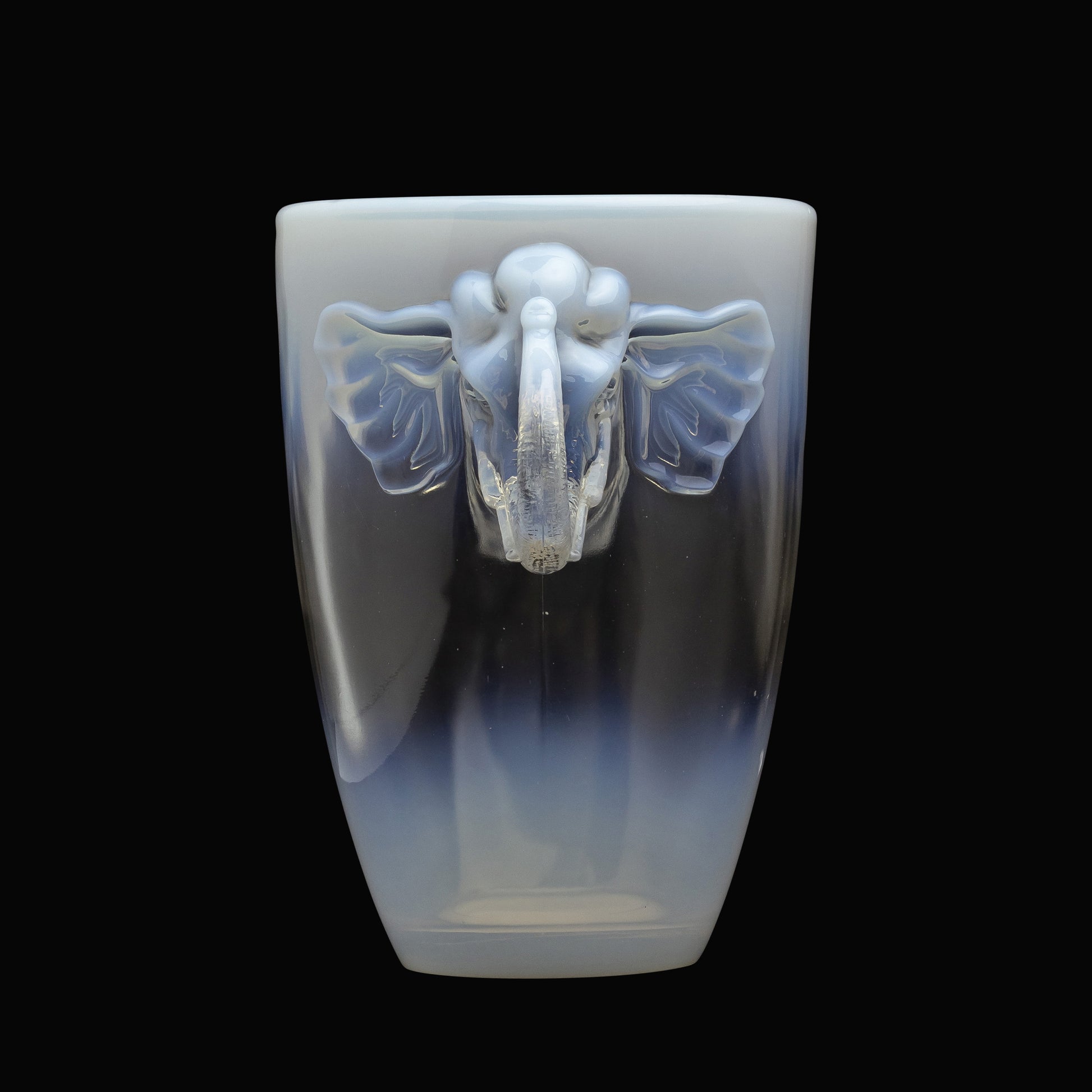 Large Czech Barolac Glass Vase