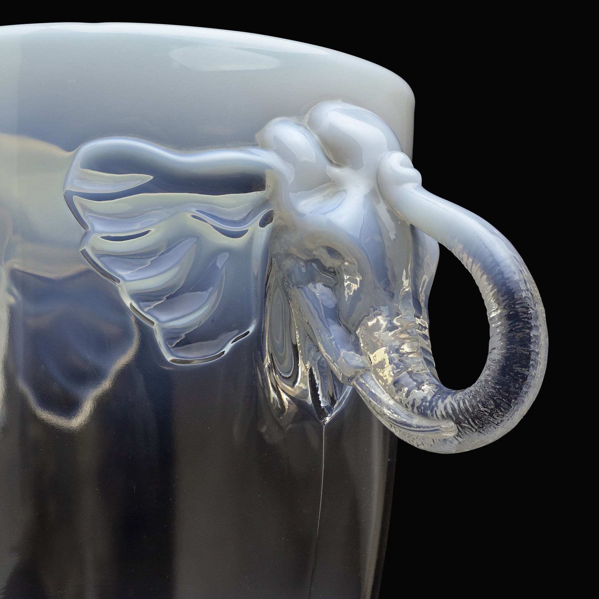 Large Czech Barolac Glass Vase