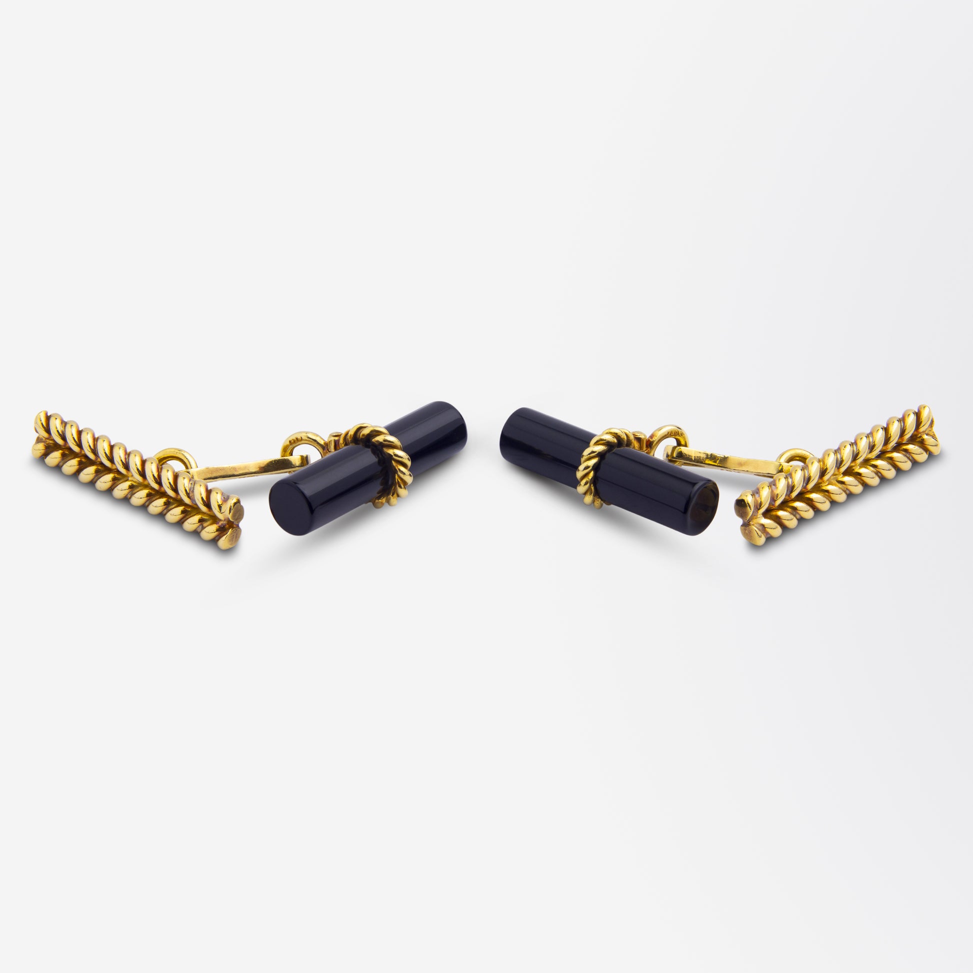 18kt Gold & Onyx 'Baton' Cufflinks by Boucheron