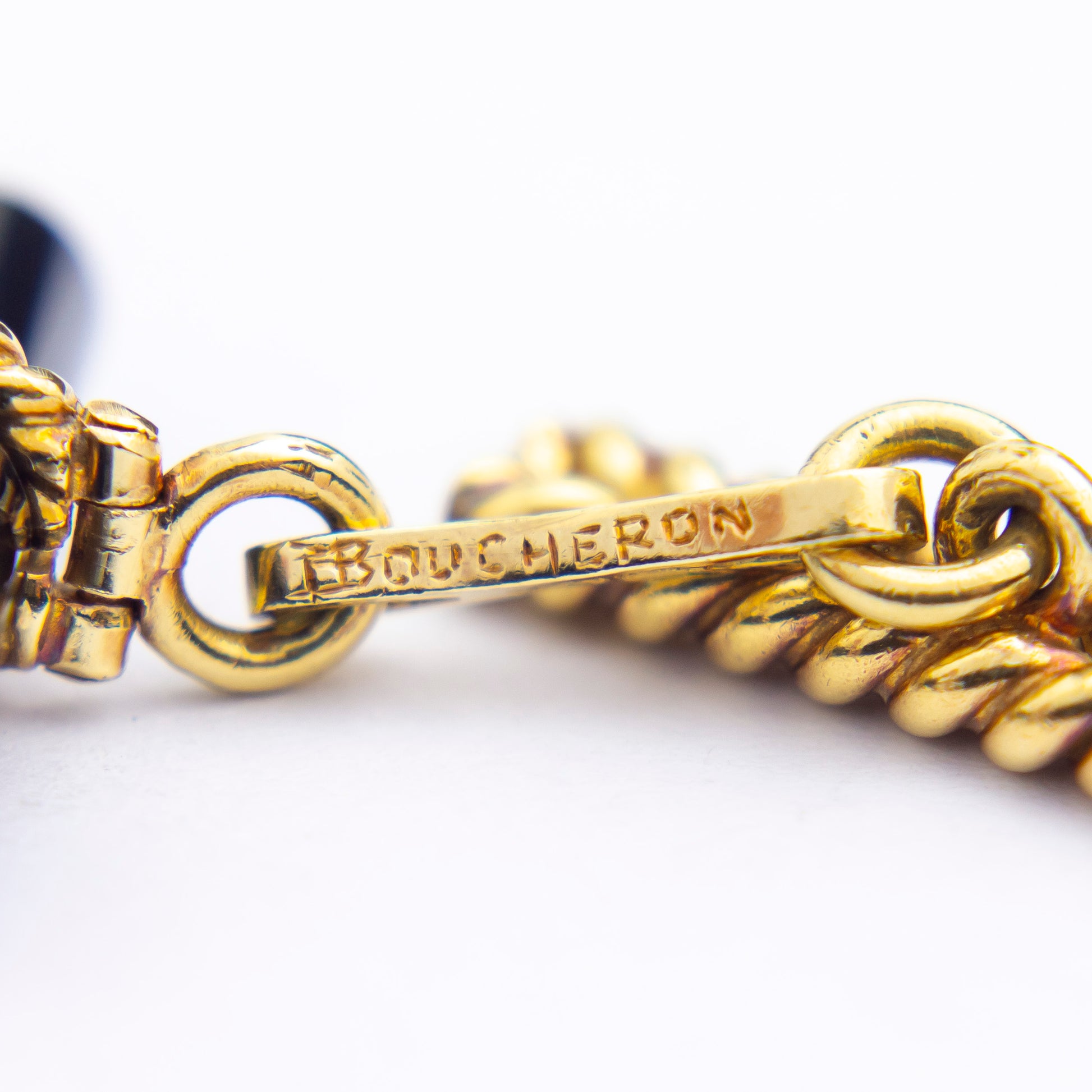 18kt Gold & Onyx 'Baton' Cufflinks by Boucheron