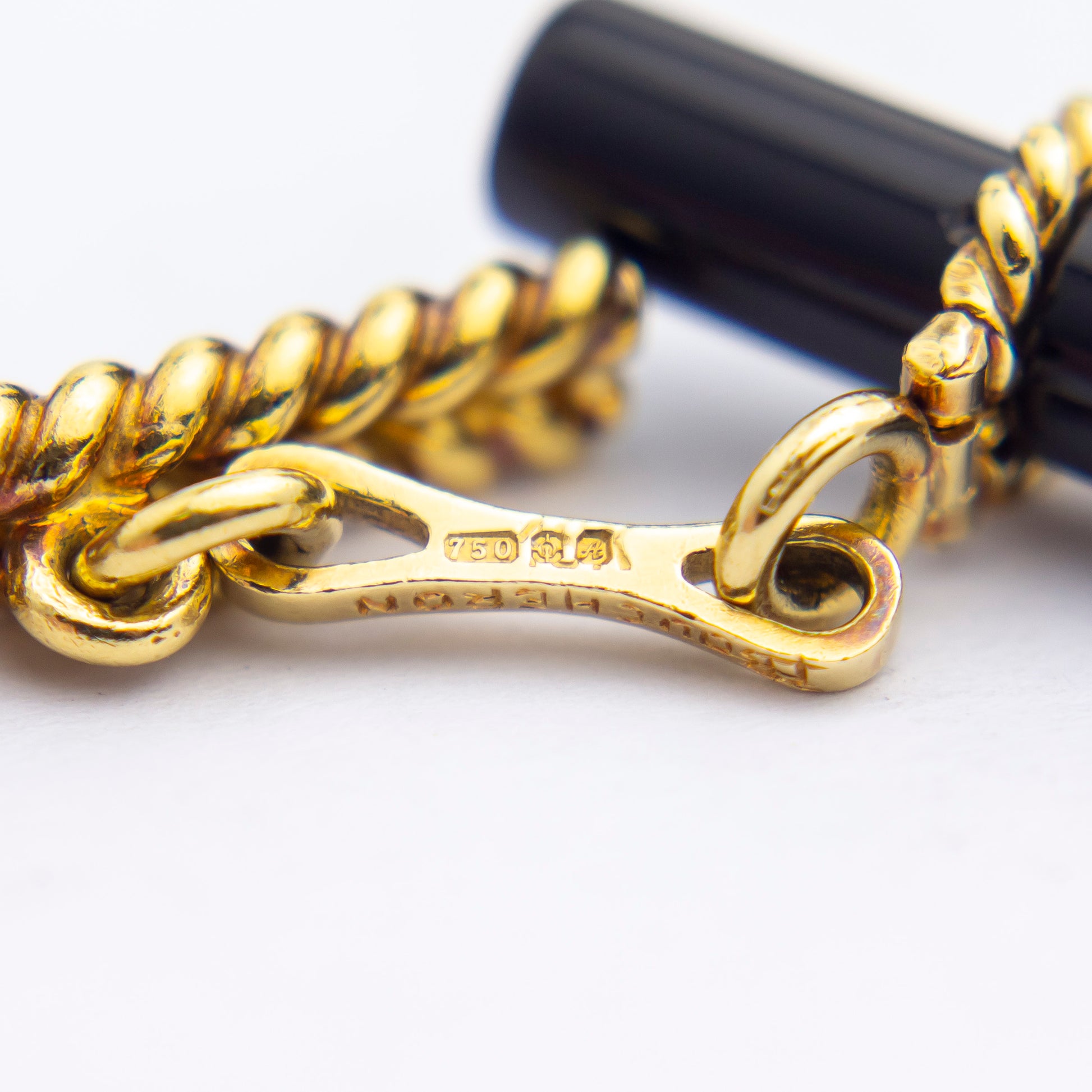18kt Gold & Onyx 'Baton' Cufflinks by Boucheron