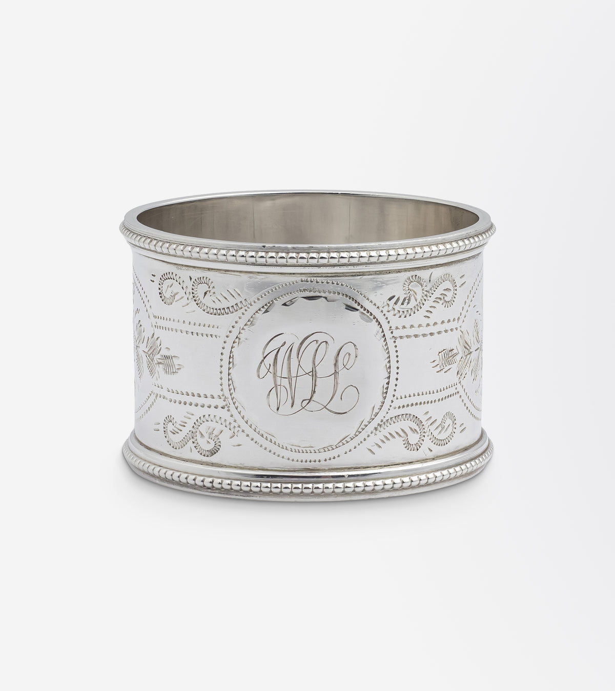 George V Set of Six Sterling Silver Napkin Rings by Robert Pringle & Sons