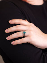 Load image into Gallery viewer, 18kt White Gold &amp; Solid Cabochon Opal Ring
