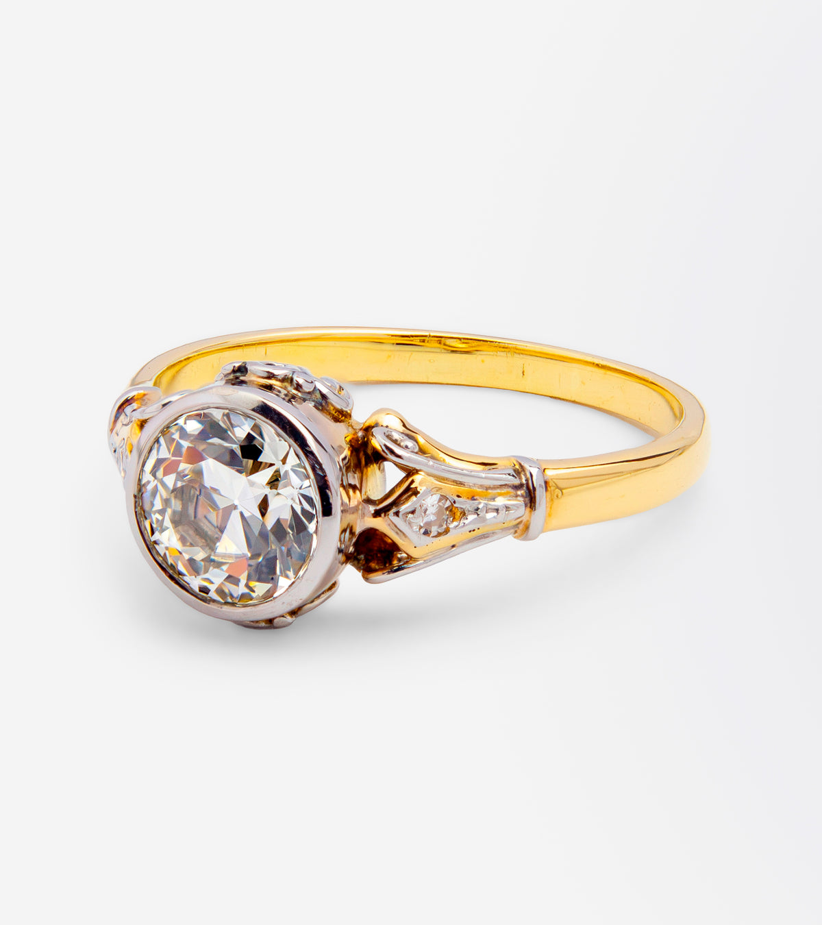 Art Deco Inspired 18kt Gold & Diamond Ring