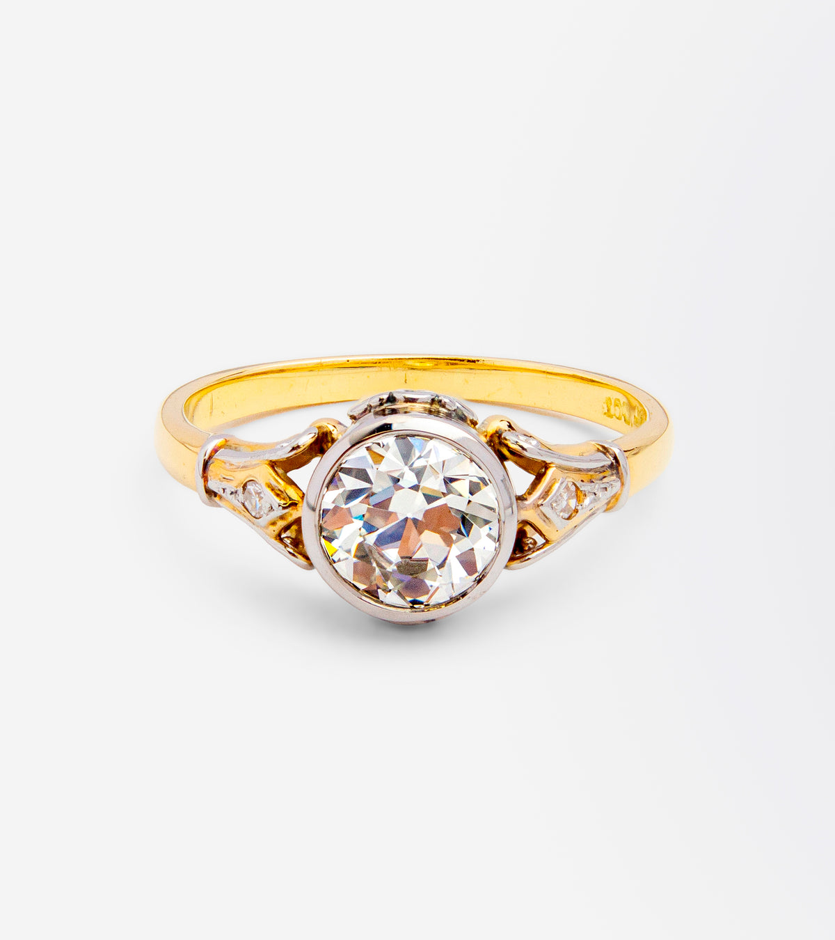 Art Deco Inspired 18kt Gold & Diamond Ring
