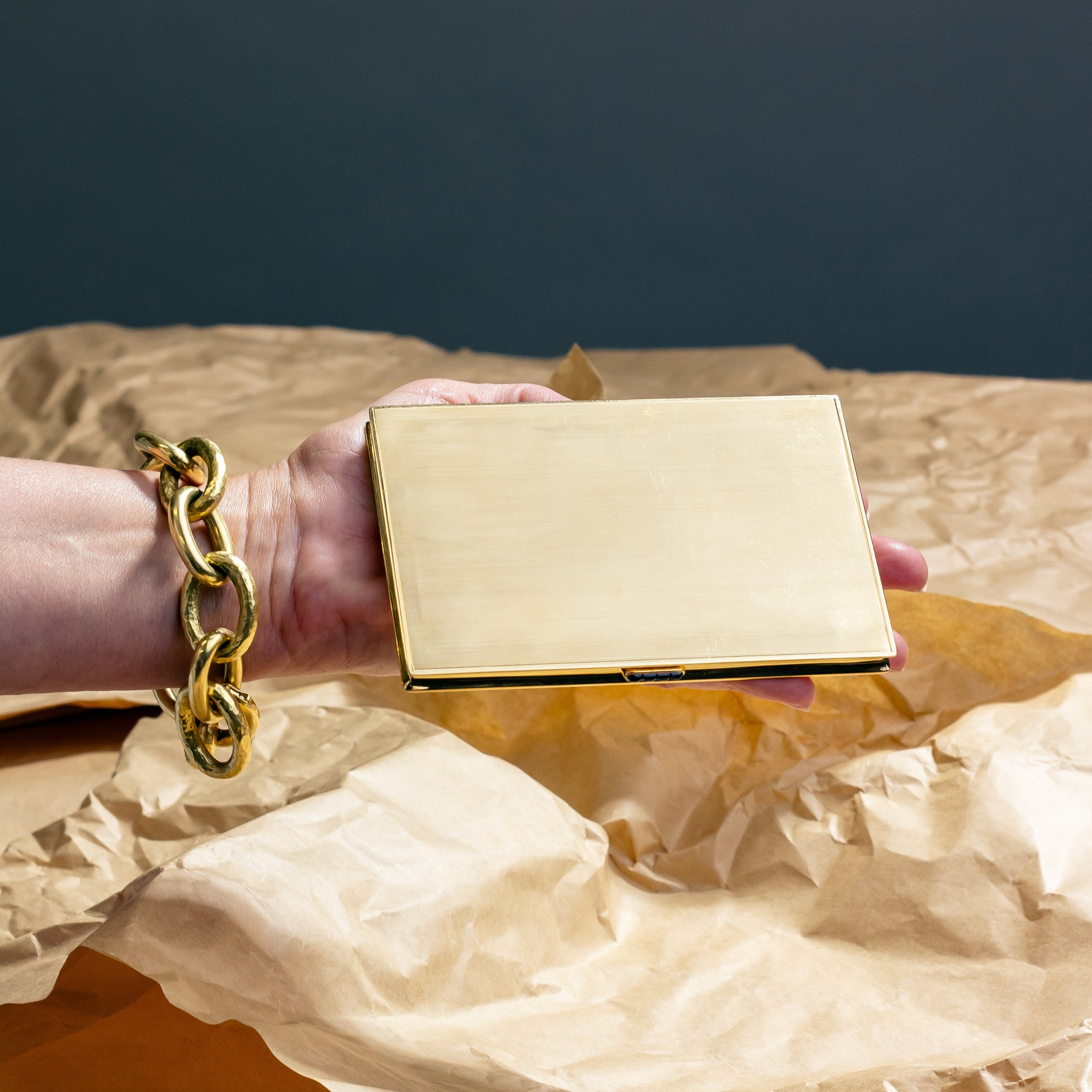 'Cartier London' Art Deco Cigarette Case in 18kt Gold