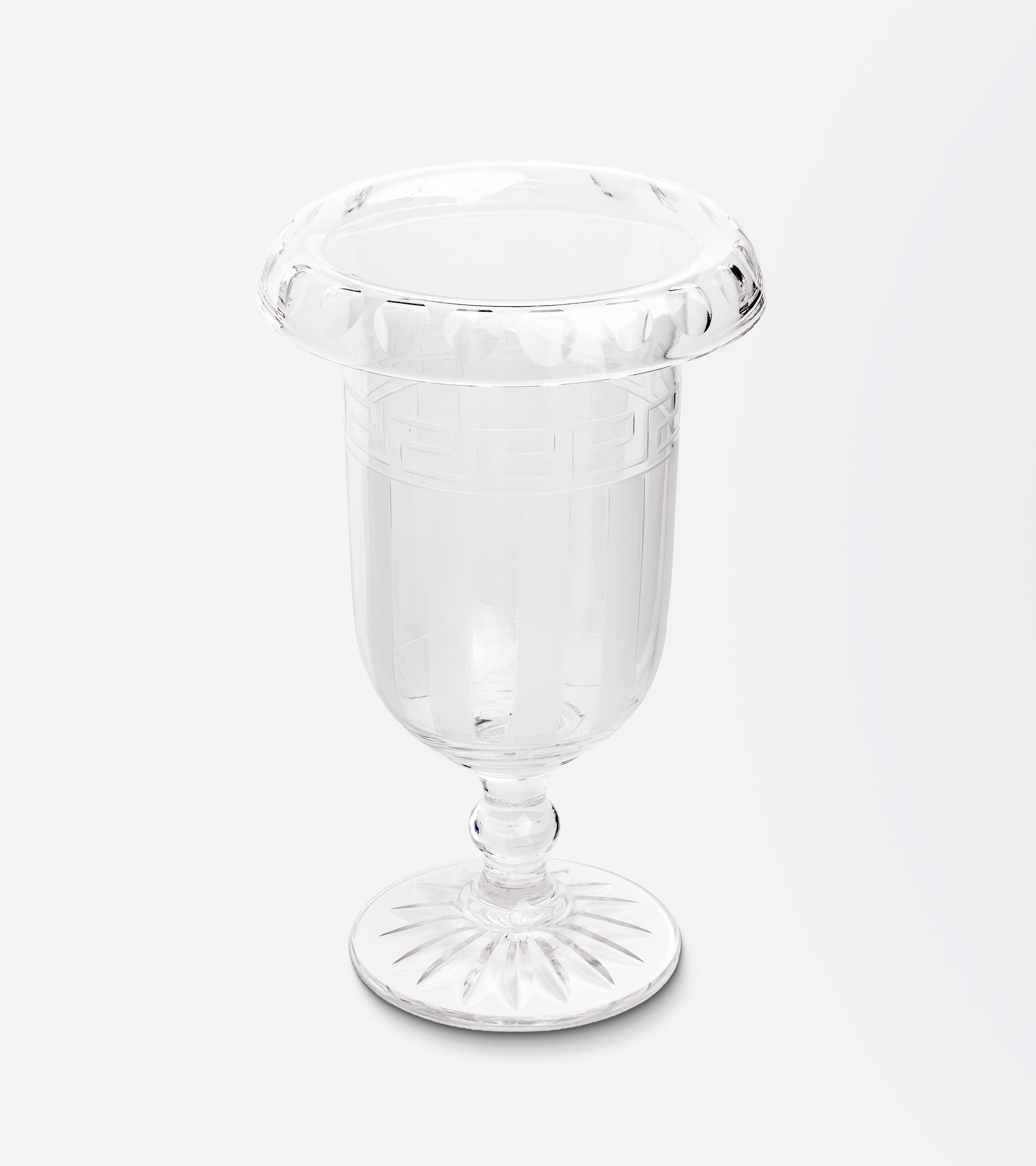 Victorian Cut and Etched Glass Celery Vase