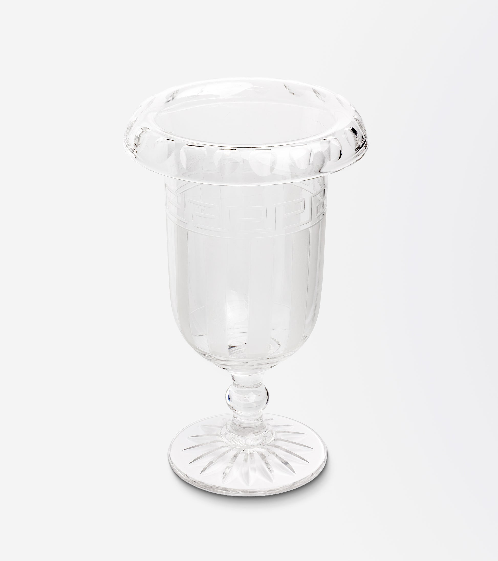 Victorian Cut and Etched Glass Celery Vase