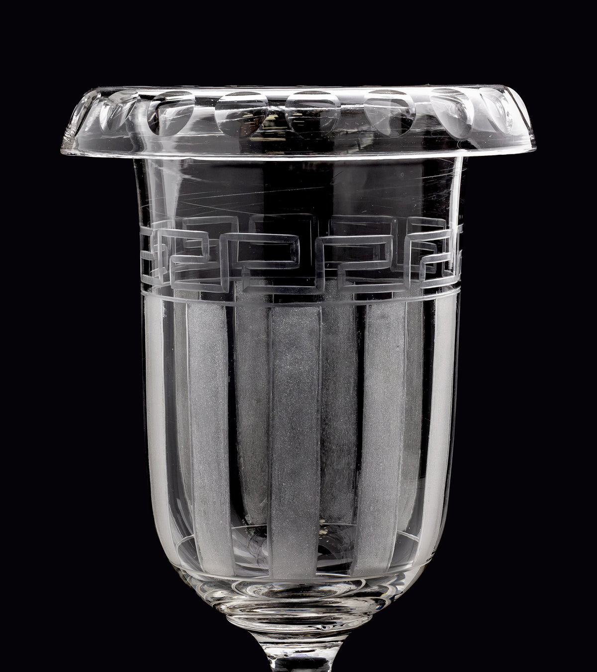 Victorian Cut and Etched Glass Celery Vase