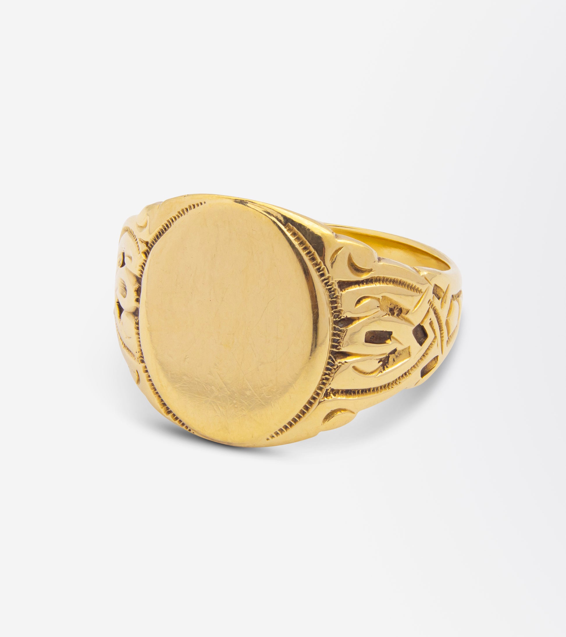 Celtic Design 14kt Gold Signet Ring
