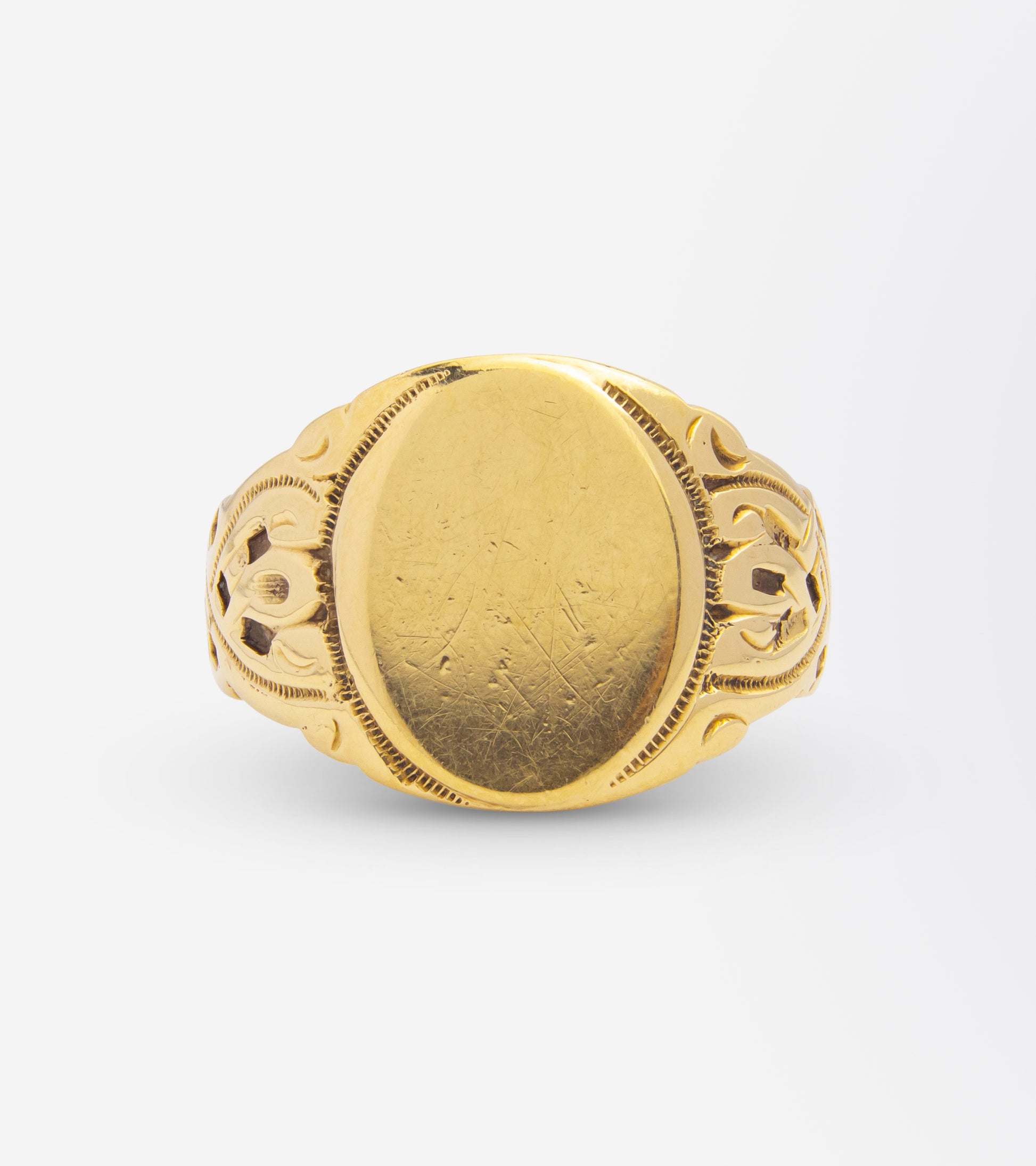 Celtic Design 14kt Gold Signet Ring
