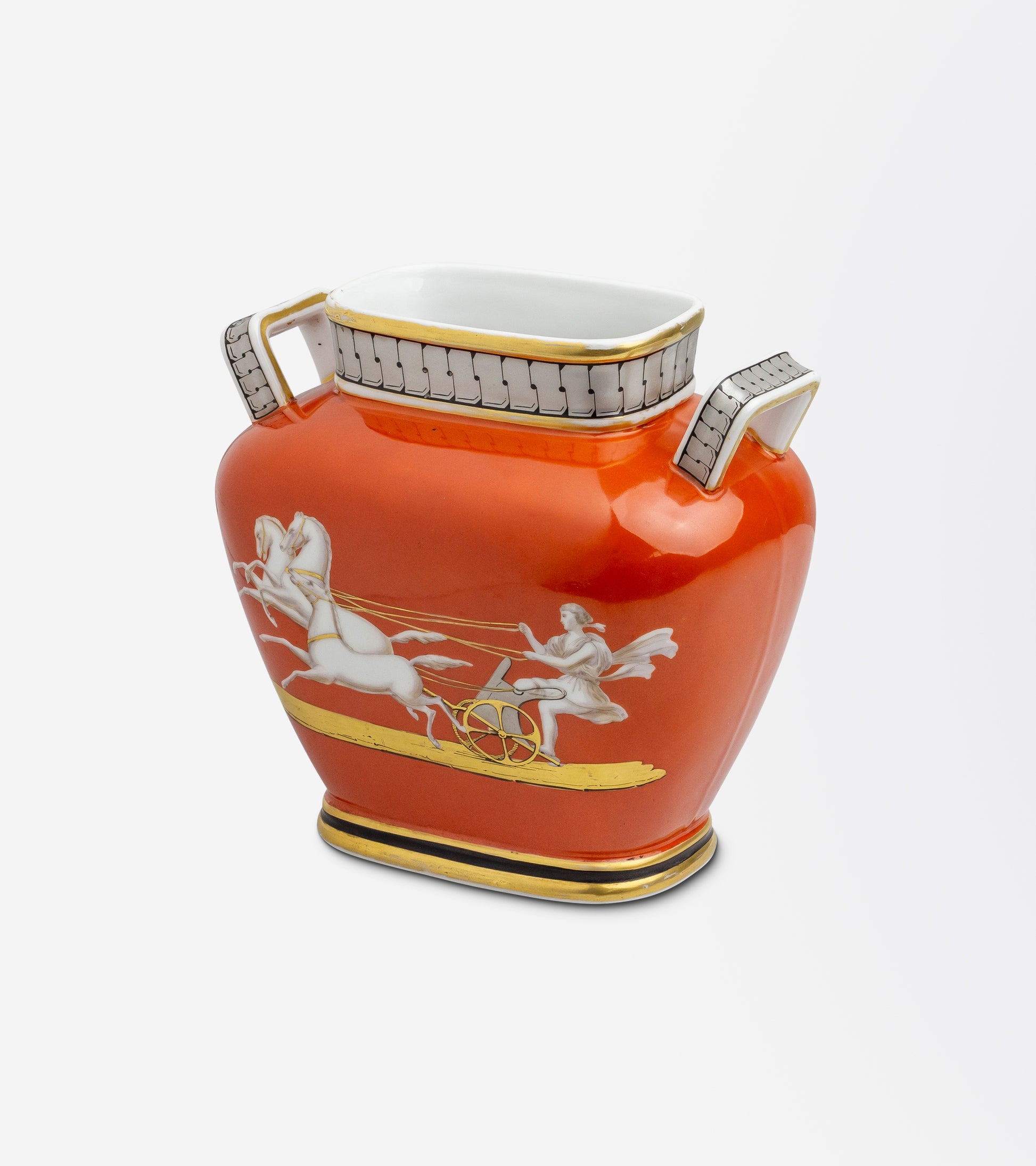 Porcelain Greek Revival Vase Attributed to Samuel Alcock & Co