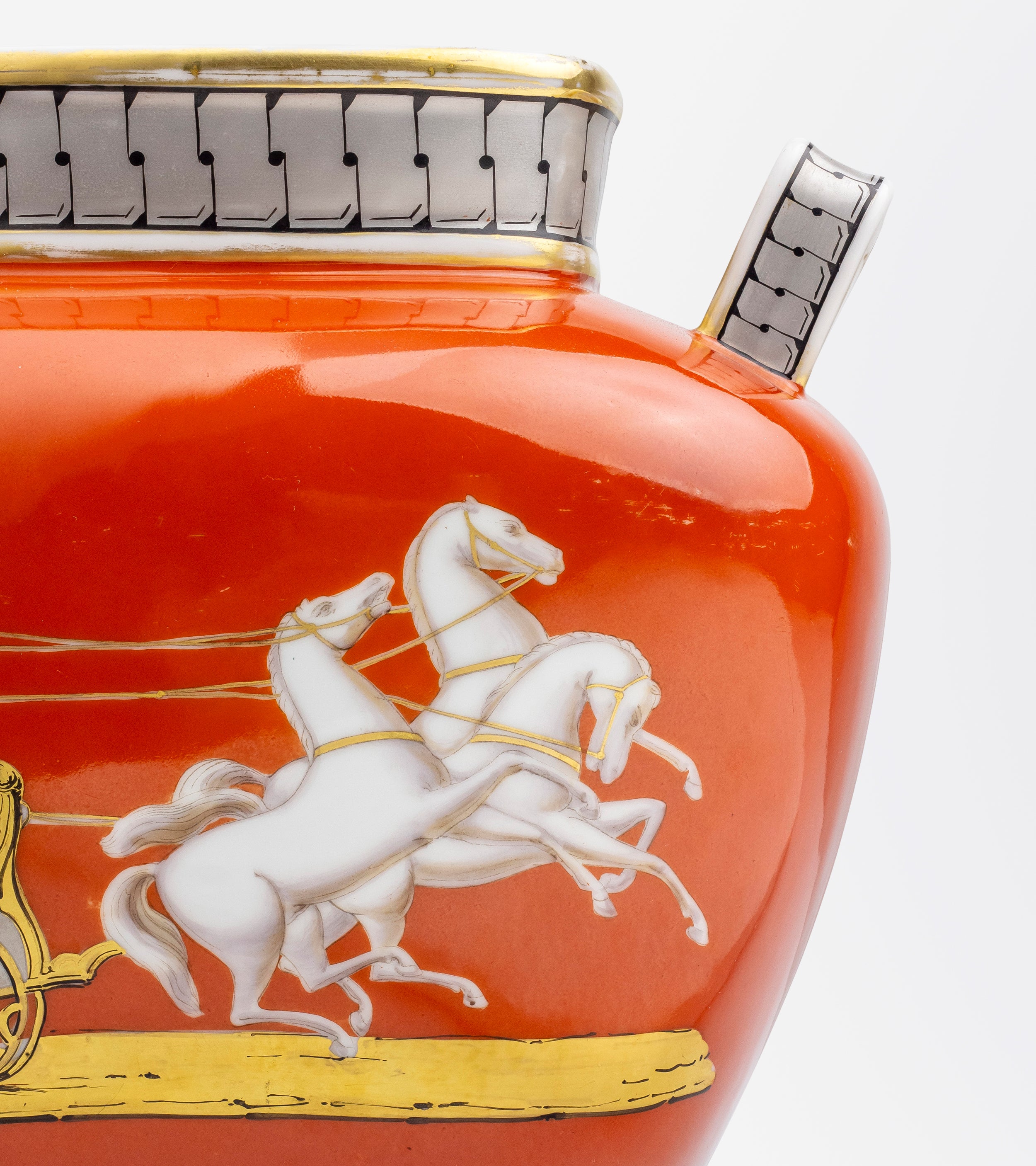 Porcelain Greek Revival Vase Attributed to Samuel Alcock & Co