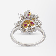 Load image into Gallery viewer, Mid Century Ruby and Diamond Ring by Chaumet
