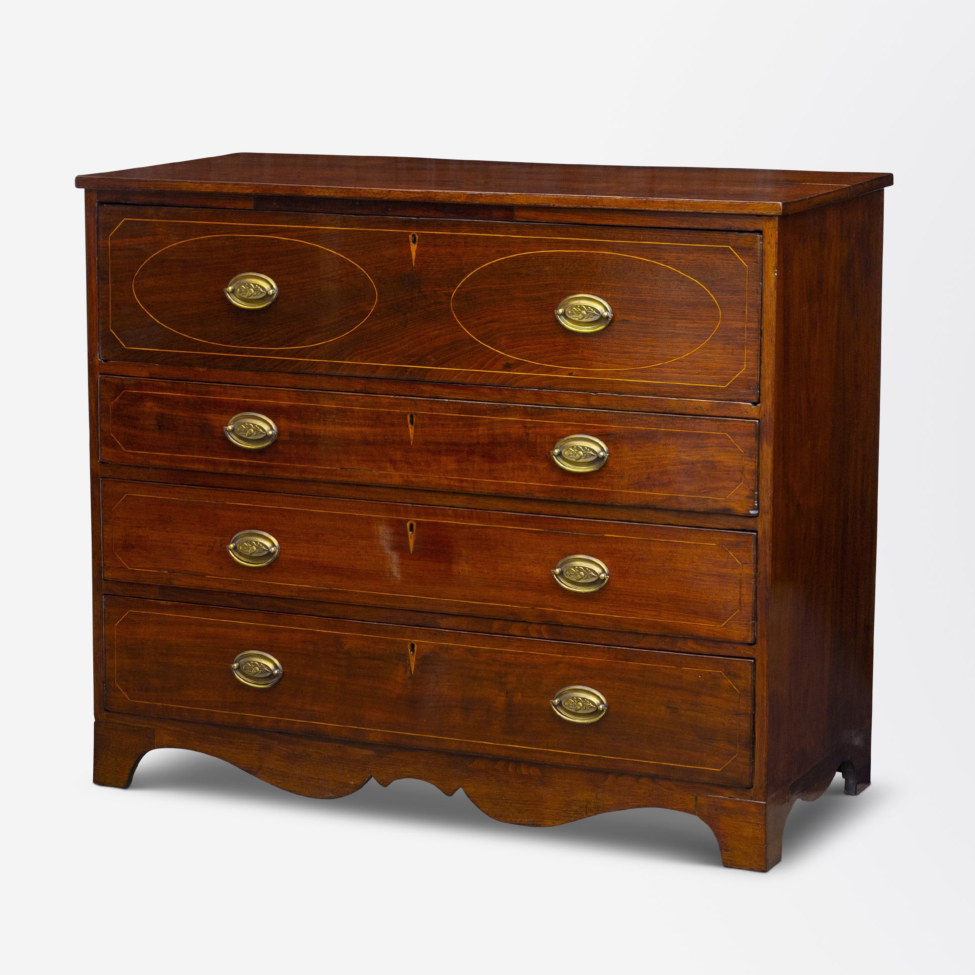 George III Walnut Chest of Drawers