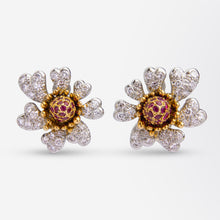 Load image into Gallery viewer, Jean Schlumberger &#39;Cones and Petals&#39; Ear Clips by Tiffany &amp; Company
