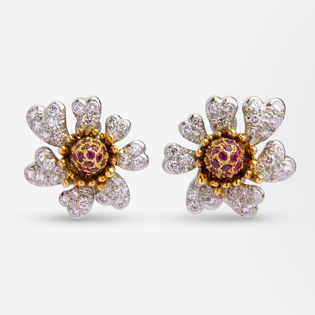 Jean Schlumberger 'Cones and Petals' Ear Clips by Tiffany & Company