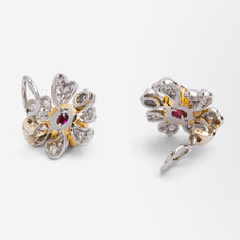 Load image into Gallery viewer, Jean Schlumberger &#39;Cones and Petals&#39; Ear Clips by Tiffany &amp; Company
