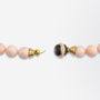 Angel-skin Coral Strand With Onyx & 18kt Gold Clasp