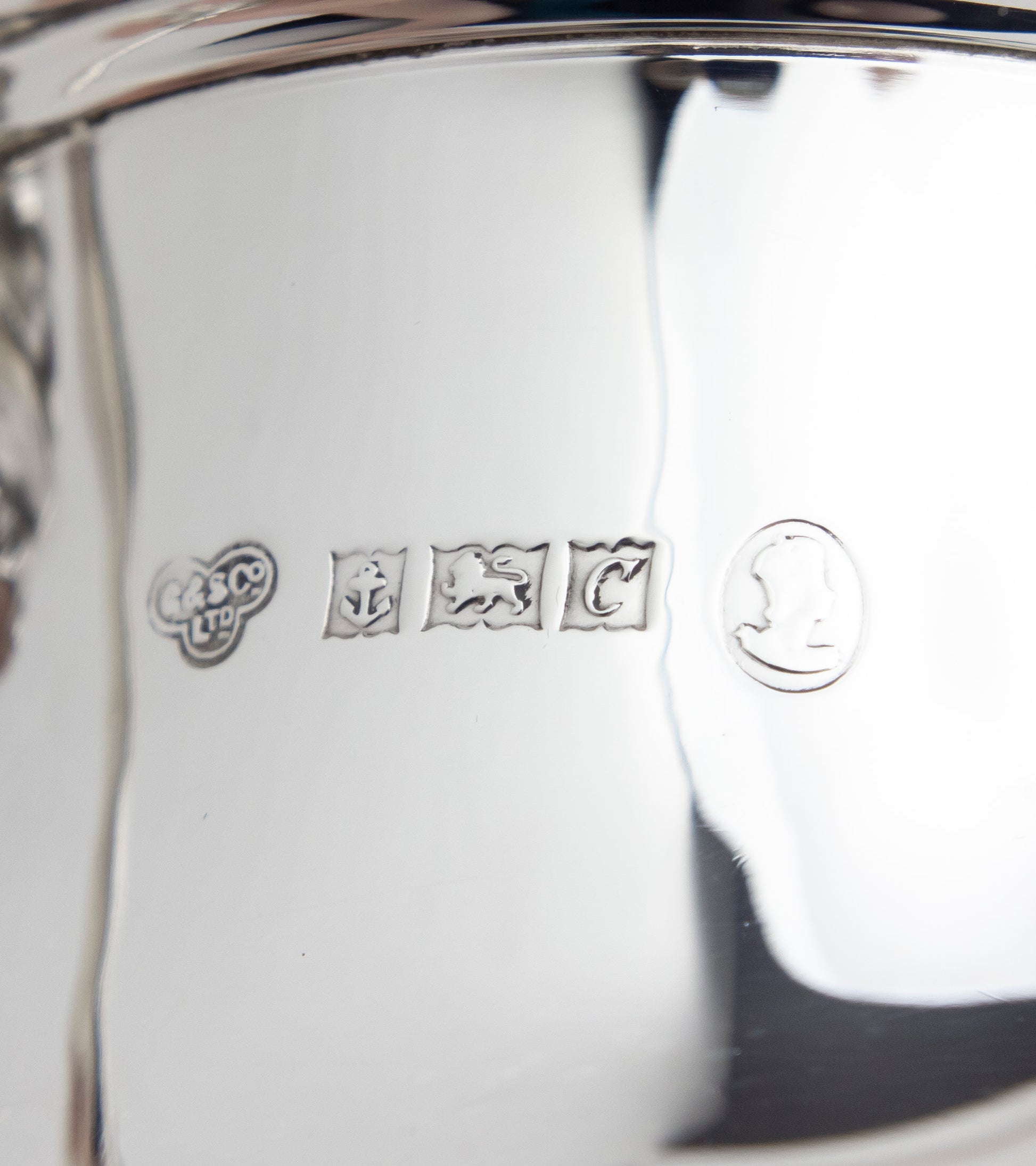 Sterling Silver Four Piece Tea Set by Goldsmiths and Silversmiths Co.