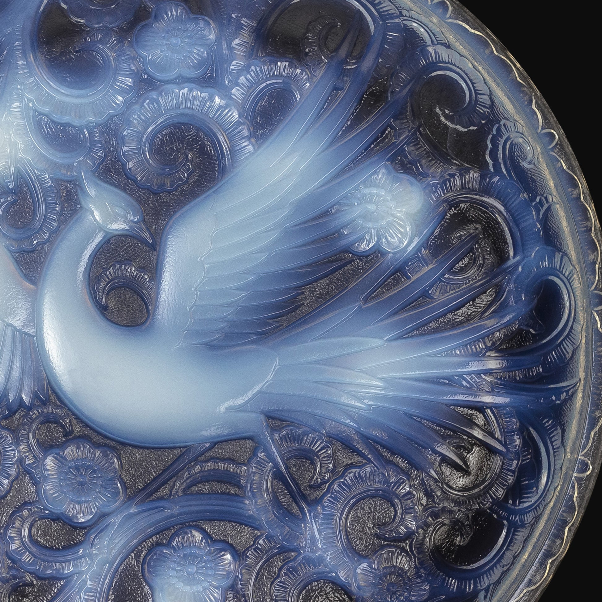 Opalescent Glass Tray by Pierre D'avesn