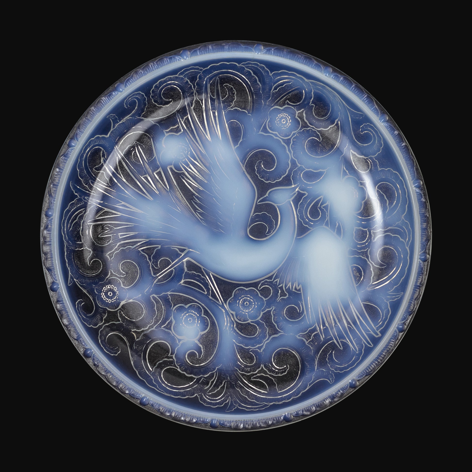 Opalescent Glass Tray by Pierre D'avesn