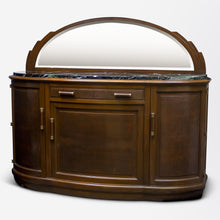 Load image into Gallery viewer, Art Deco Marble Top Buffet with Mirrored Back
