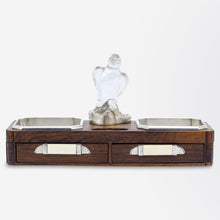 Load image into Gallery viewer, French Art Deco, Silver, Rock Crystal &amp; Ivory Desk Tidy
