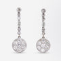 Art Deco Platinum & Diamond Drop Earrings