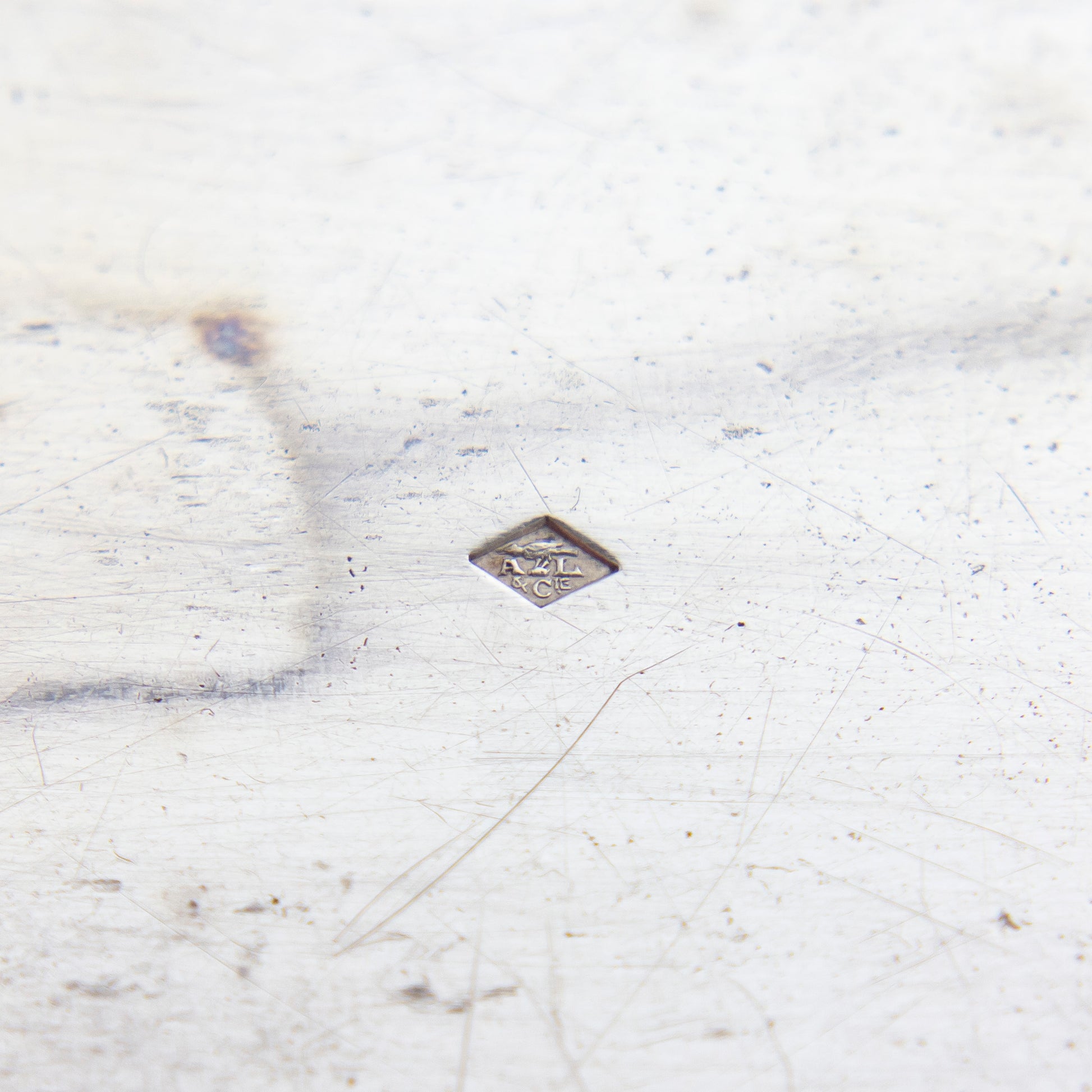 Organiseur de bureau Art déco français, argent, cristal de roche et ivoire