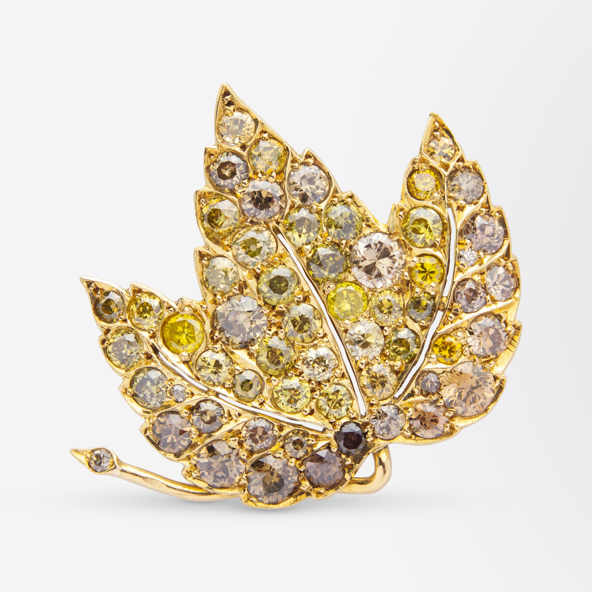 Rene Boivin 18kt Gold & Diamond Brooch Pin