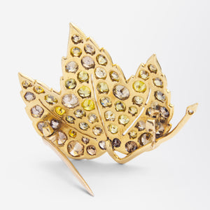 Rene Boivin 18kt Gold & Diamond Brooch Pin