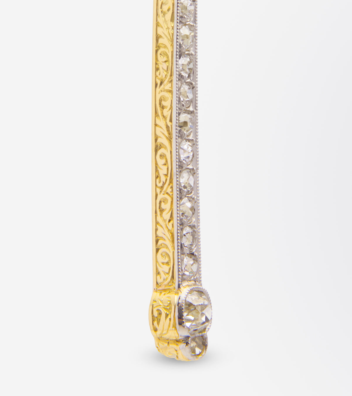 Art Deco Gold & Diamond Drop Earrings