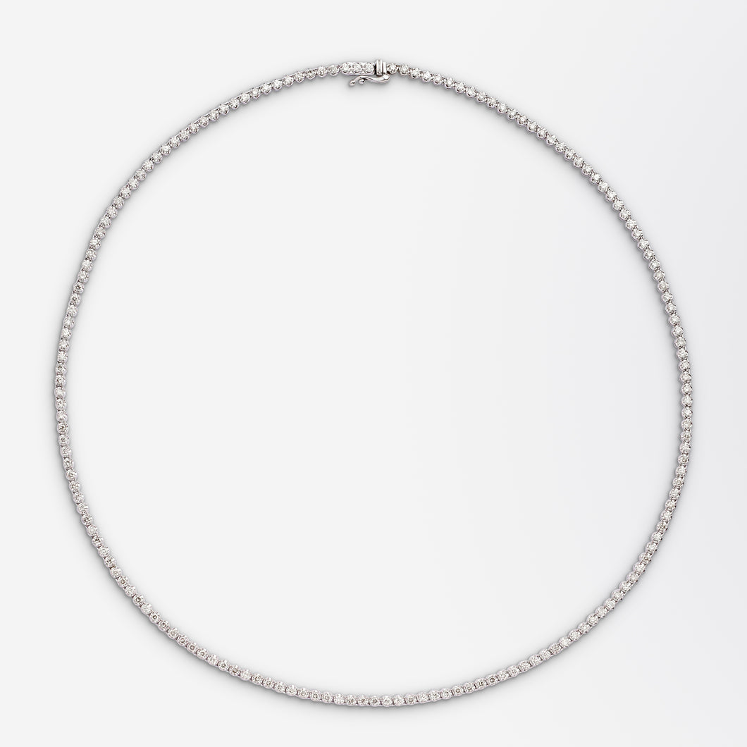 White Gold & Diamond Tennis Necklace