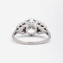 Mid Century 18kt White Gold & Diamond Ring