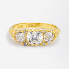 Load image into Gallery viewer, Old Cut Diamond Trinity Ring
