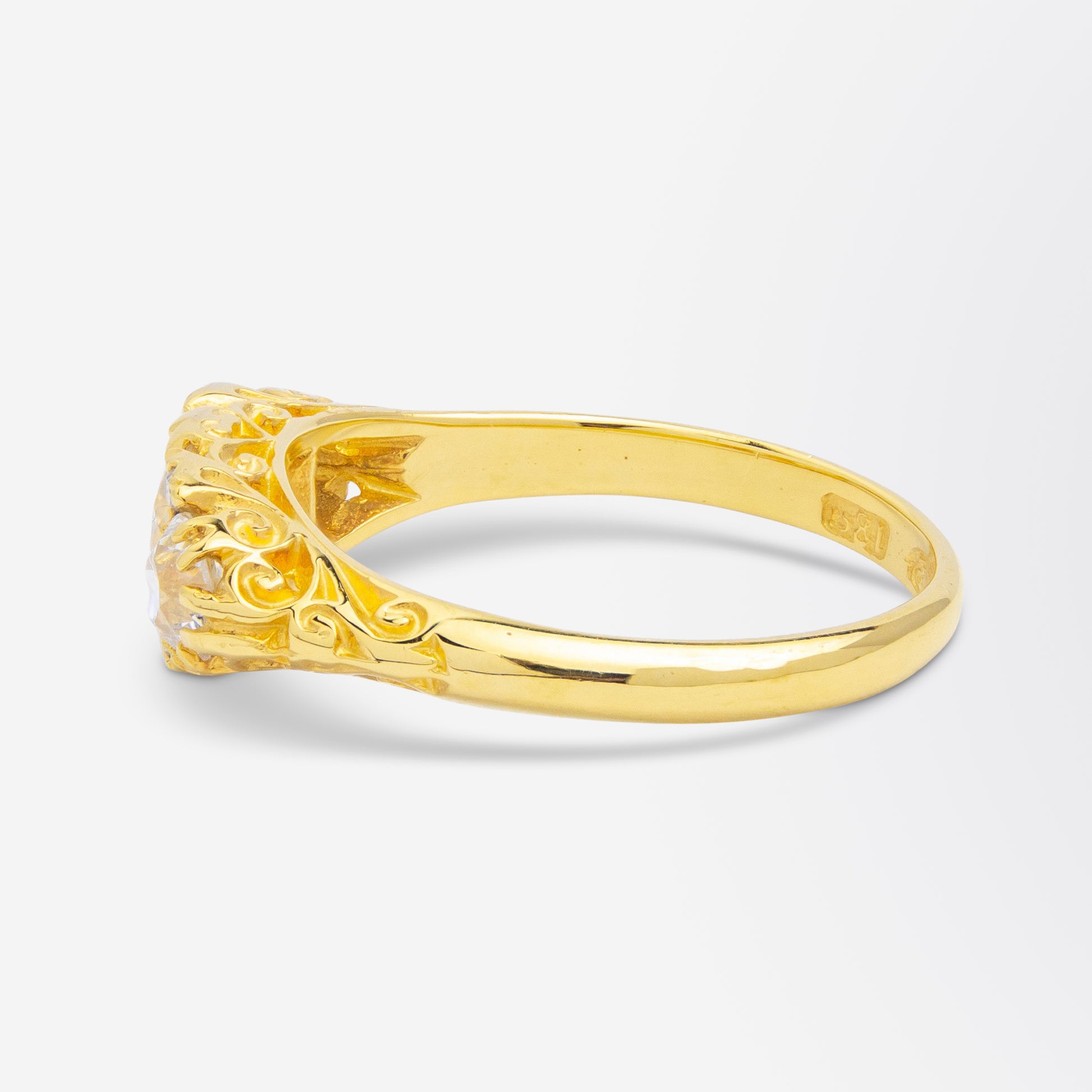 Bague Trinity en diamant taille ancienne