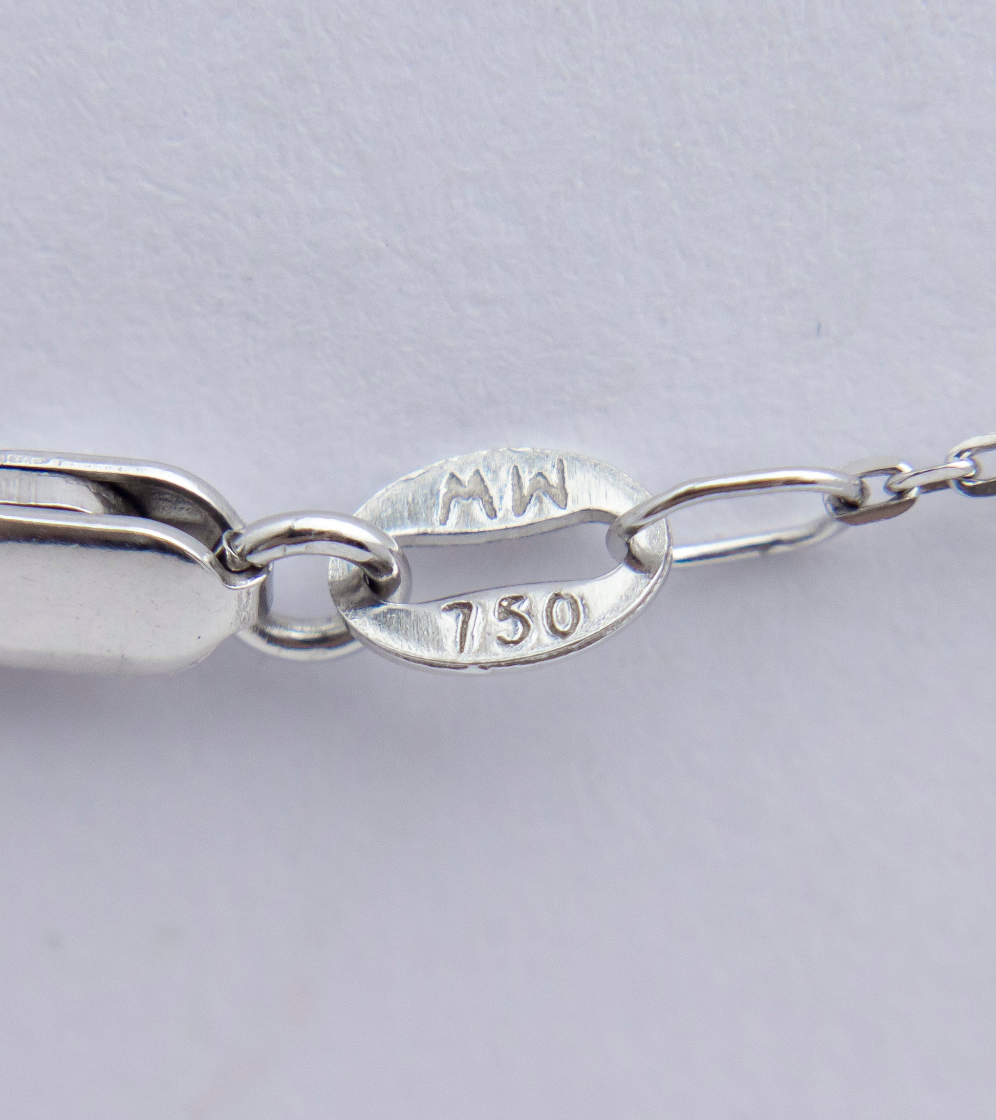 Art Deco Diamond Pendant on White Gold Chain